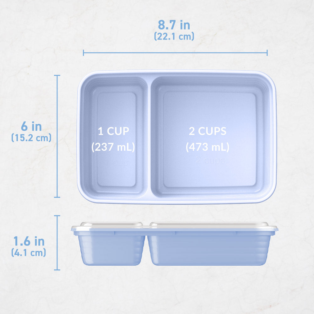 Bentgo® Prep 2 Compartment Snack Container - Sky Blue, 1 ct
