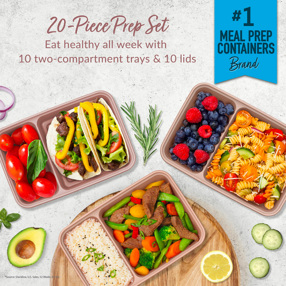 Bentgo Prep 2-Compartment Meal Prep Containers