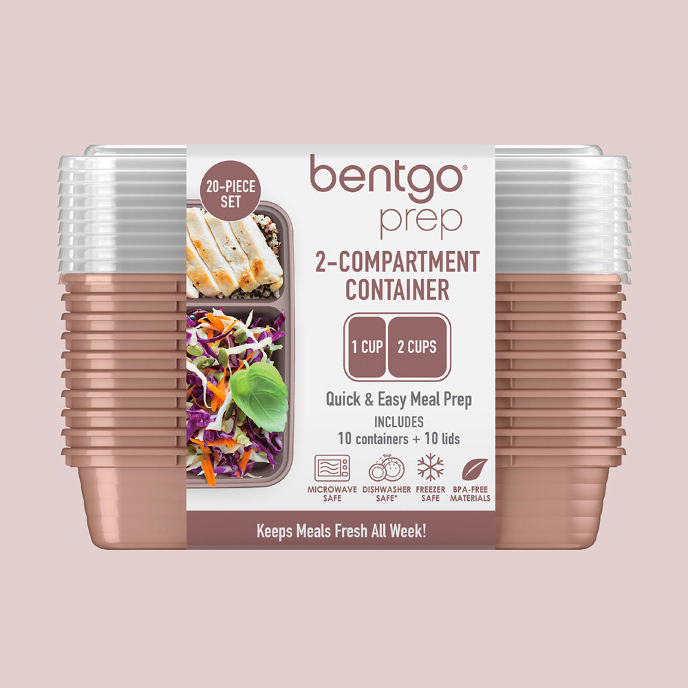 Bentgo Prep 2-Compartment Meal-Prep Containers with Custom-Fit