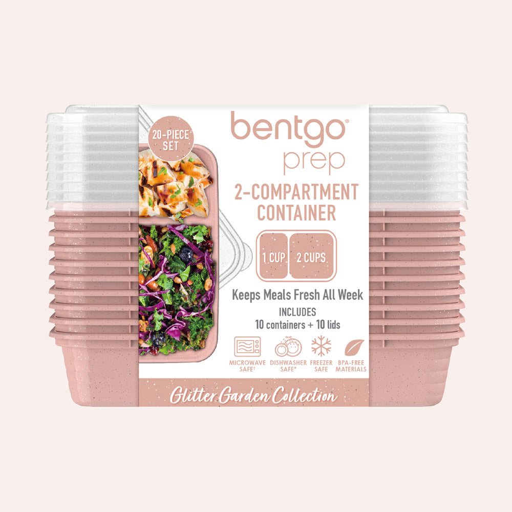 Bentgo® Prep 2-Compartment Meal Prep Containers - Sweet Pea Glitter | Packaging