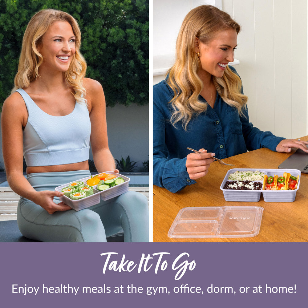 Bentgo Fresh 3-Pack Meal Prep Lunch Box Set - Reusable 3-Compartment  Containers for meal Prepping, Healthy Eating On-the-Go, and Balanced  Portion-Control - BPA-Free, Microwave & Dishwasher Safe 