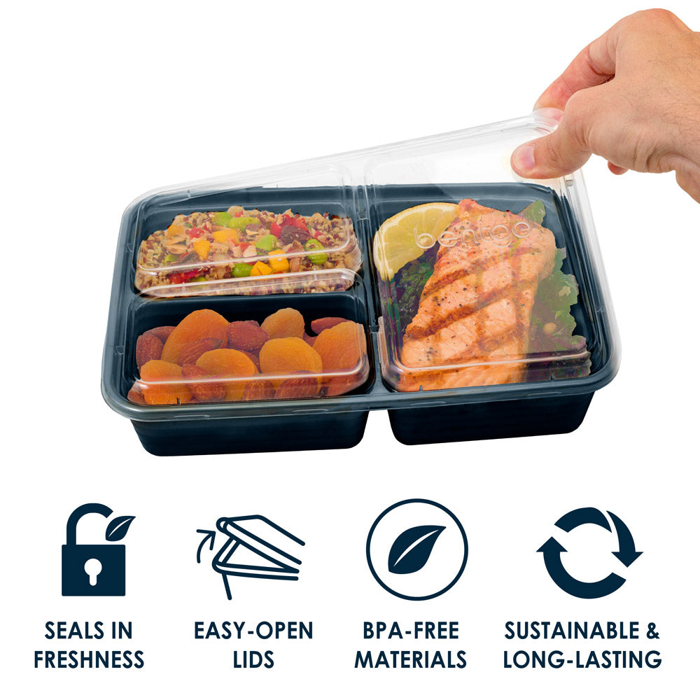 Bentgo® Fresh 3-Pack Meal Prep Lunch Box Set - Reusable 3-Compartment  Containers for meal Prepping, …See more Bentgo® Fresh 3-Pack Meal Prep  Lunch Box