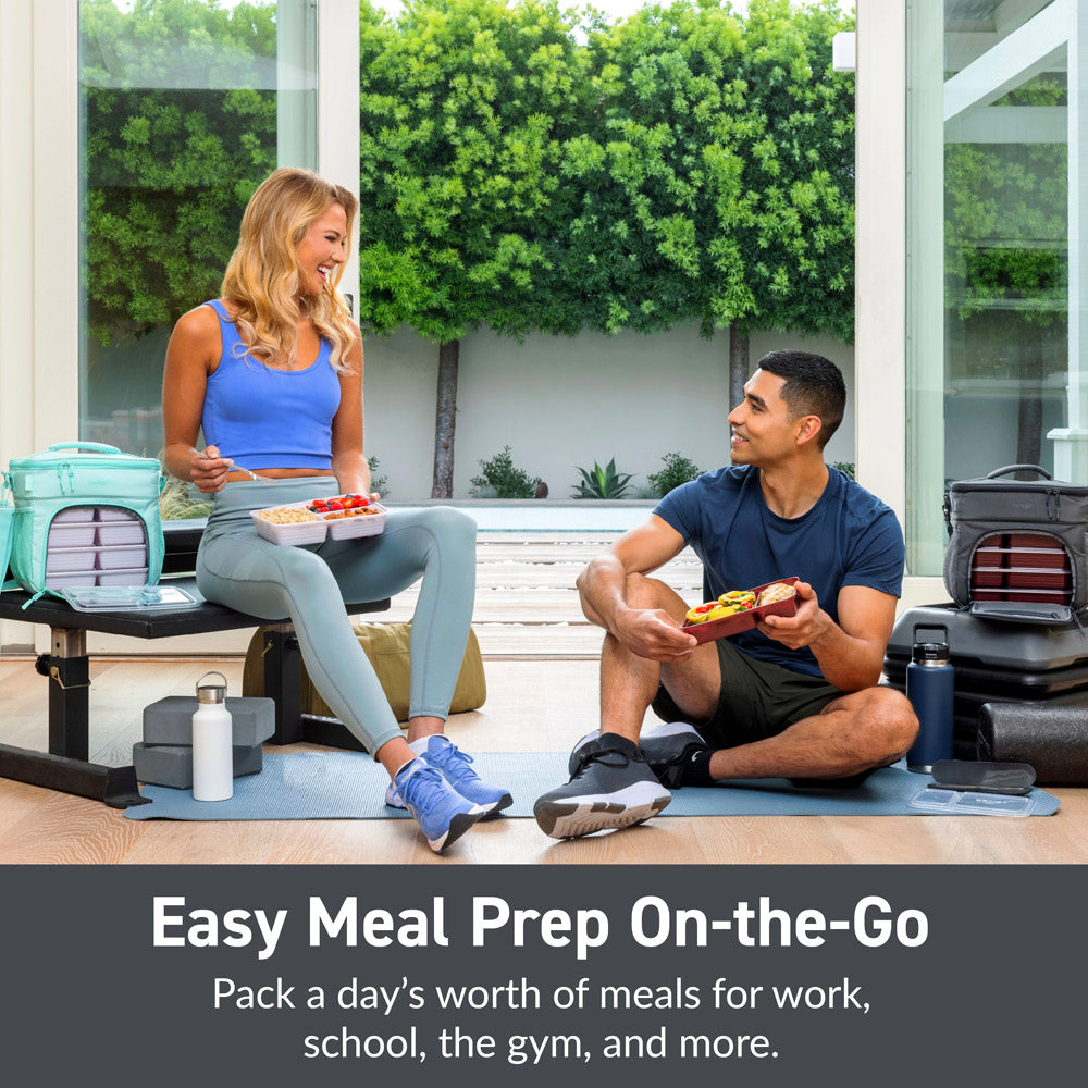 Bentgo Prep Deluxe Multimeal Bag in Dark Gray. Pack a day's worth of meals for work, school, the gym, and more.