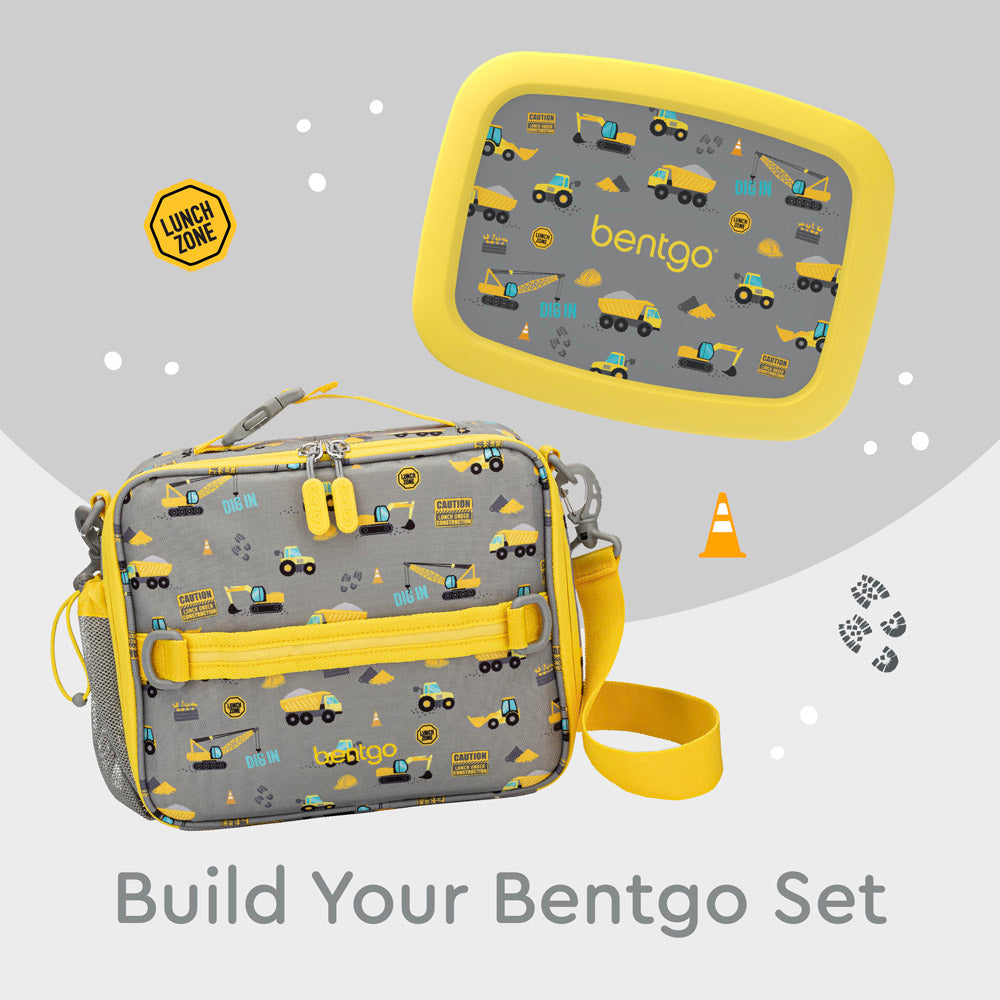 Bentgo® Kids Prints Lunch Bag | Construction Trucks - Build Your Bentgo Set with Lunch Boxes, Lunch Bags, and more