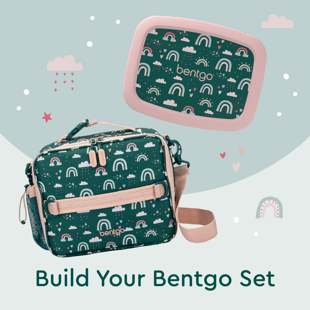 Bentgo Kids' Prints Double Insulated Lunch Bag, Durable, Water-Resistant  Fabric, Bottle Holder - Rocket