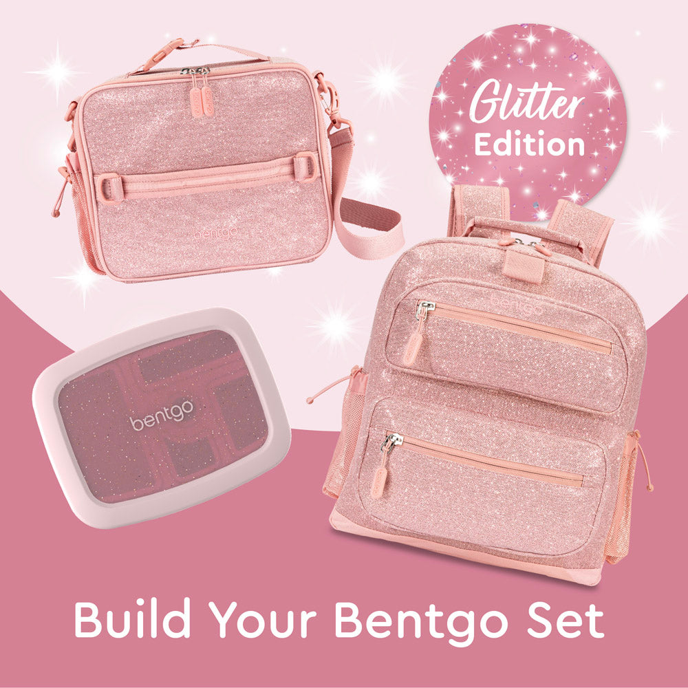 Bentgo® Kids Lunch Bag | Petal Pink Glitter - Build Your Bentgo Set with Lunch Boxes, Lunch Bags, and Backpacks