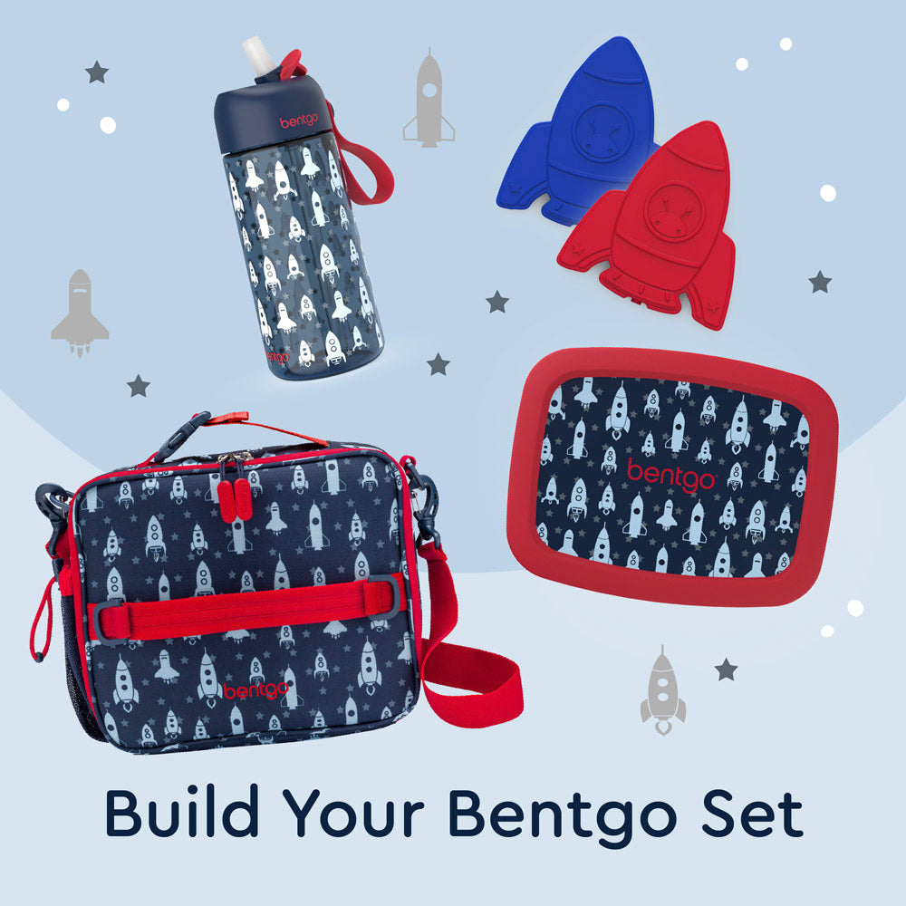 Bentgo® Kids Prints Lunch Bag | Space Rockets - Build Your Bentgo Set with Lunch Boxes, Lunch Bags, Ice Packs, Water Bottles,and more