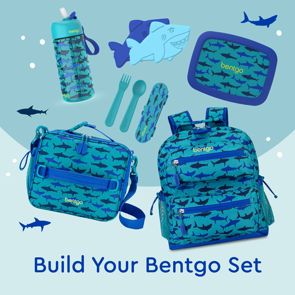 Bentgo® Kids Prints Lunch Bag | Sharks - Build Your Bentgo Set with Lunch Boxes, Lunch Bags, Backpacks, and more