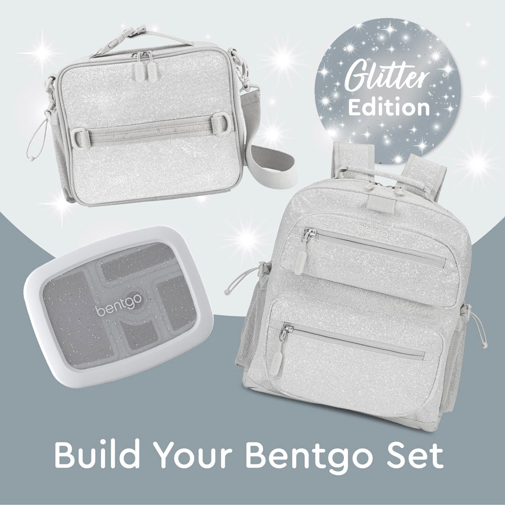 Bentgo® Kids Lunch Bag | Silver Glitter - Build Your Bentgo Set with Lunch Boxes, Lunch Bags, and Backpacks