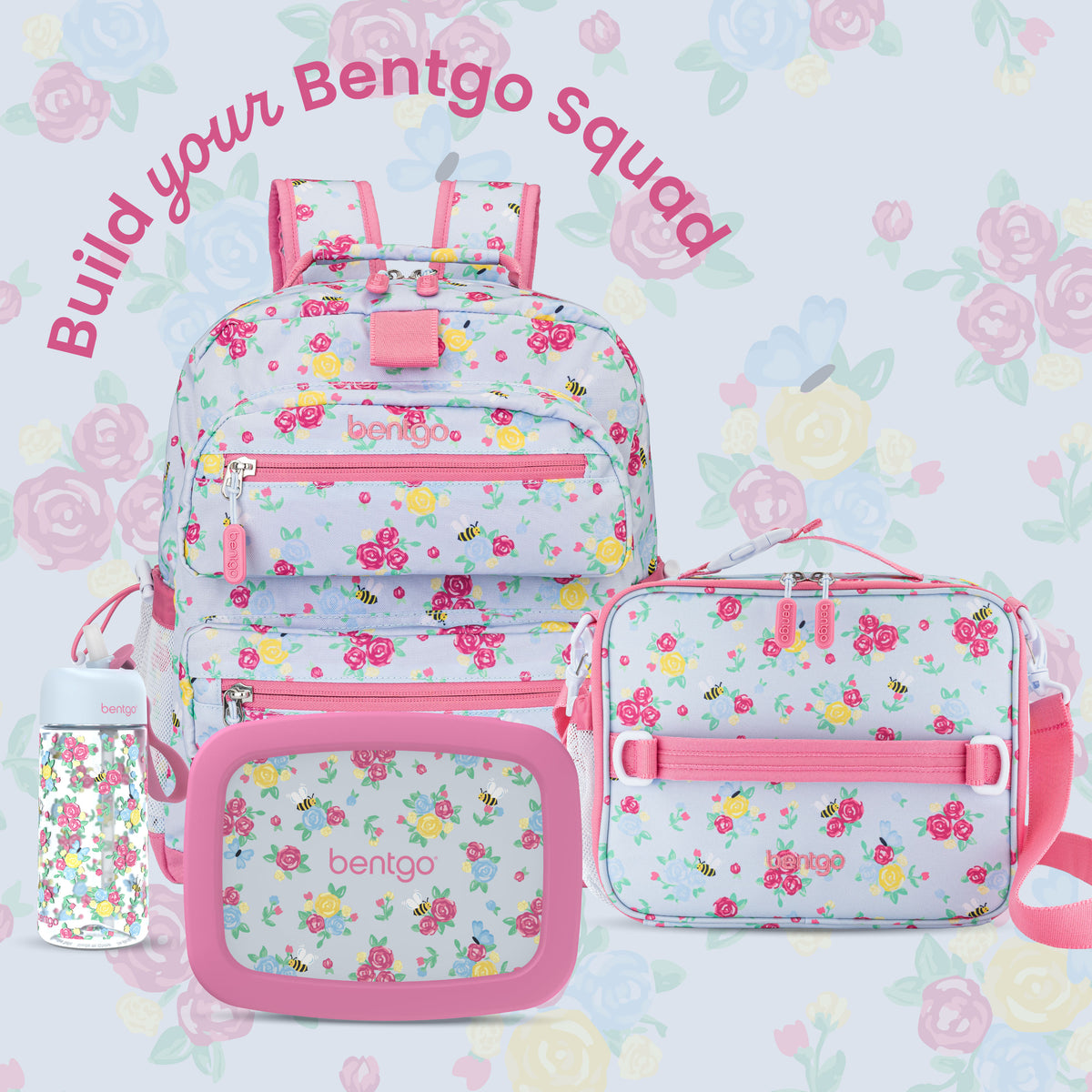 Bentgo® Kids Prints Lunch Bag - Blooming Floral | Build Your Bentgo Squad