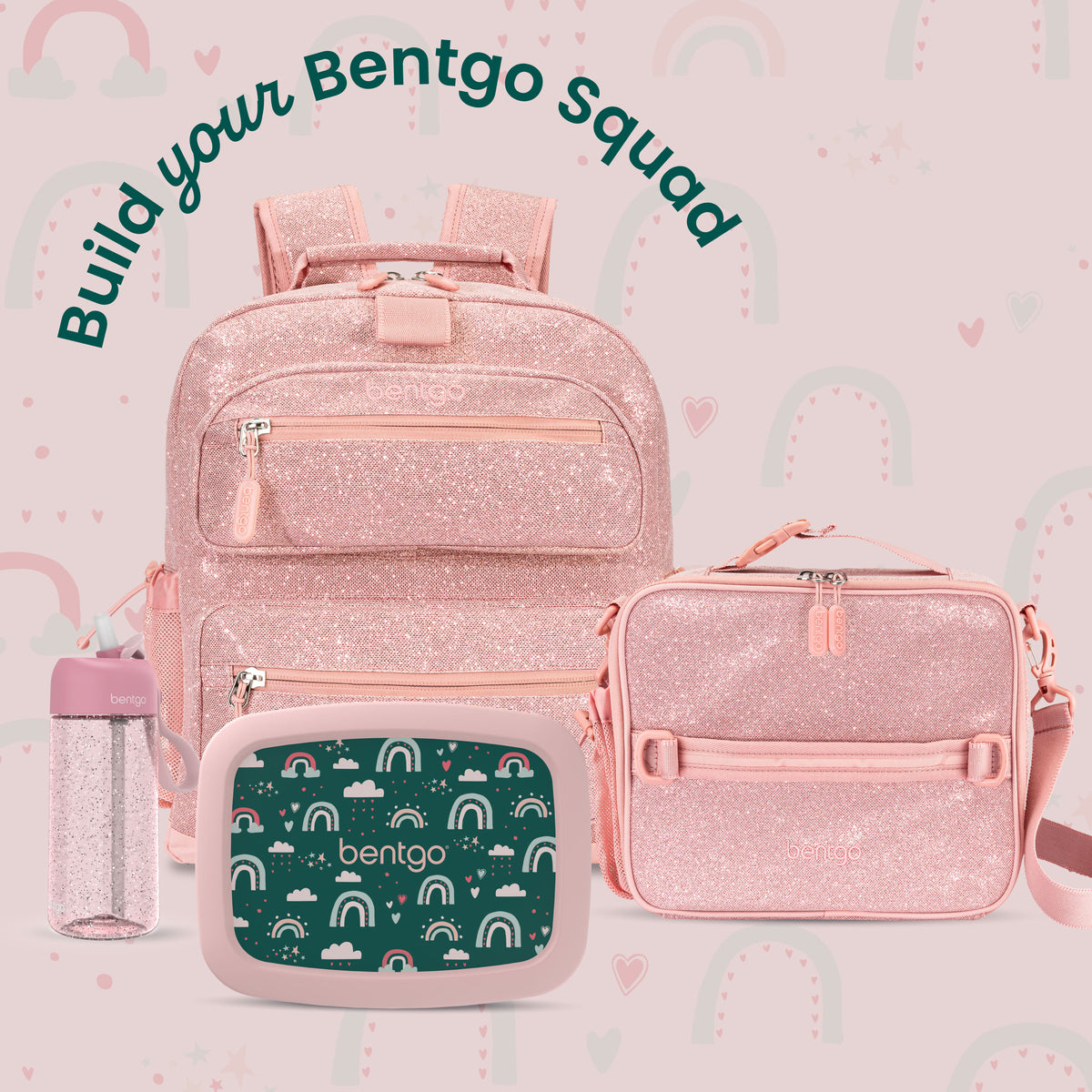 Bentgo® Kids Prints Lunch Bag - Green Rainbow | Build Your Bentgo Squad