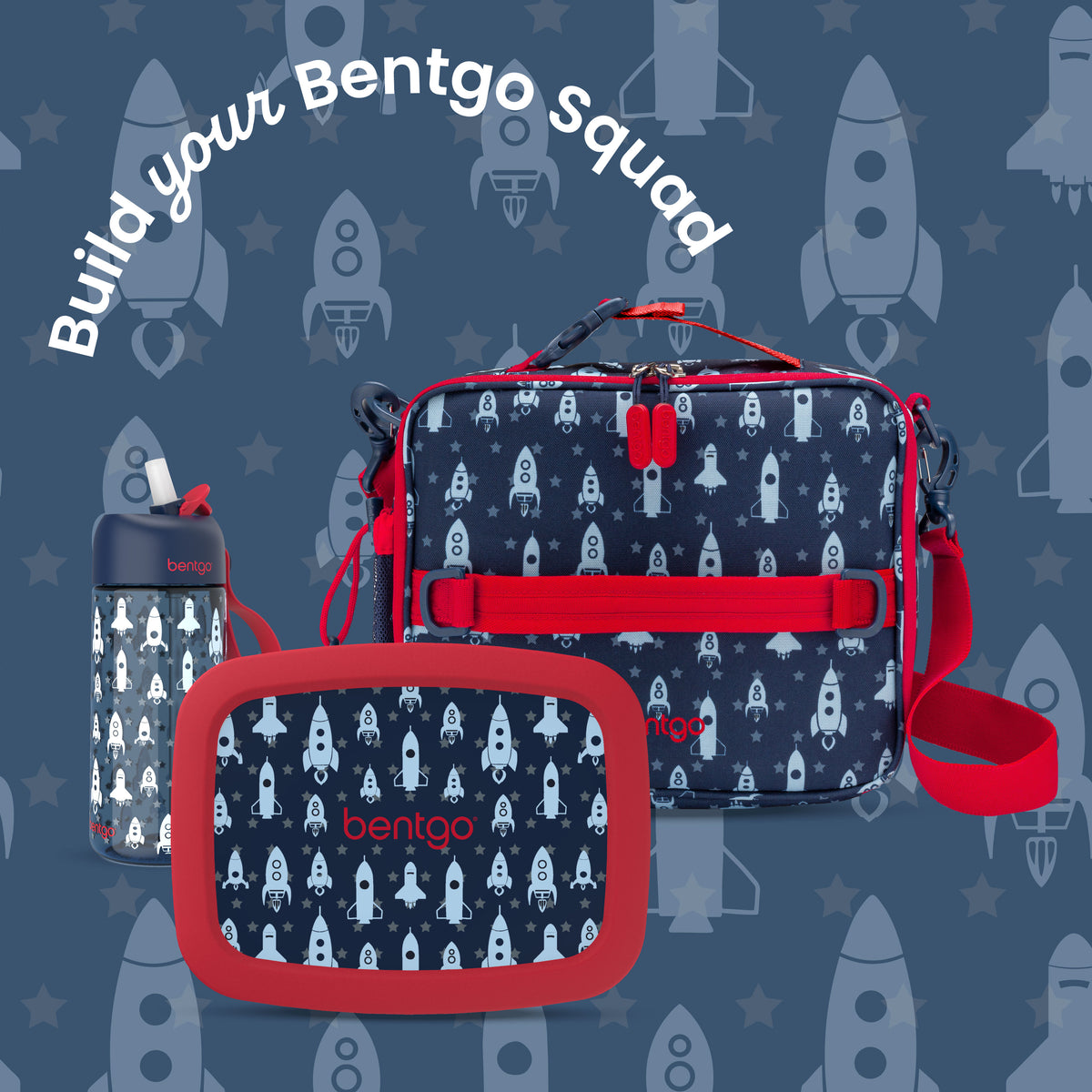 Bentgo® Kids Prints Lunch Bag - Space Rockets | Build Your Bentgo Squad