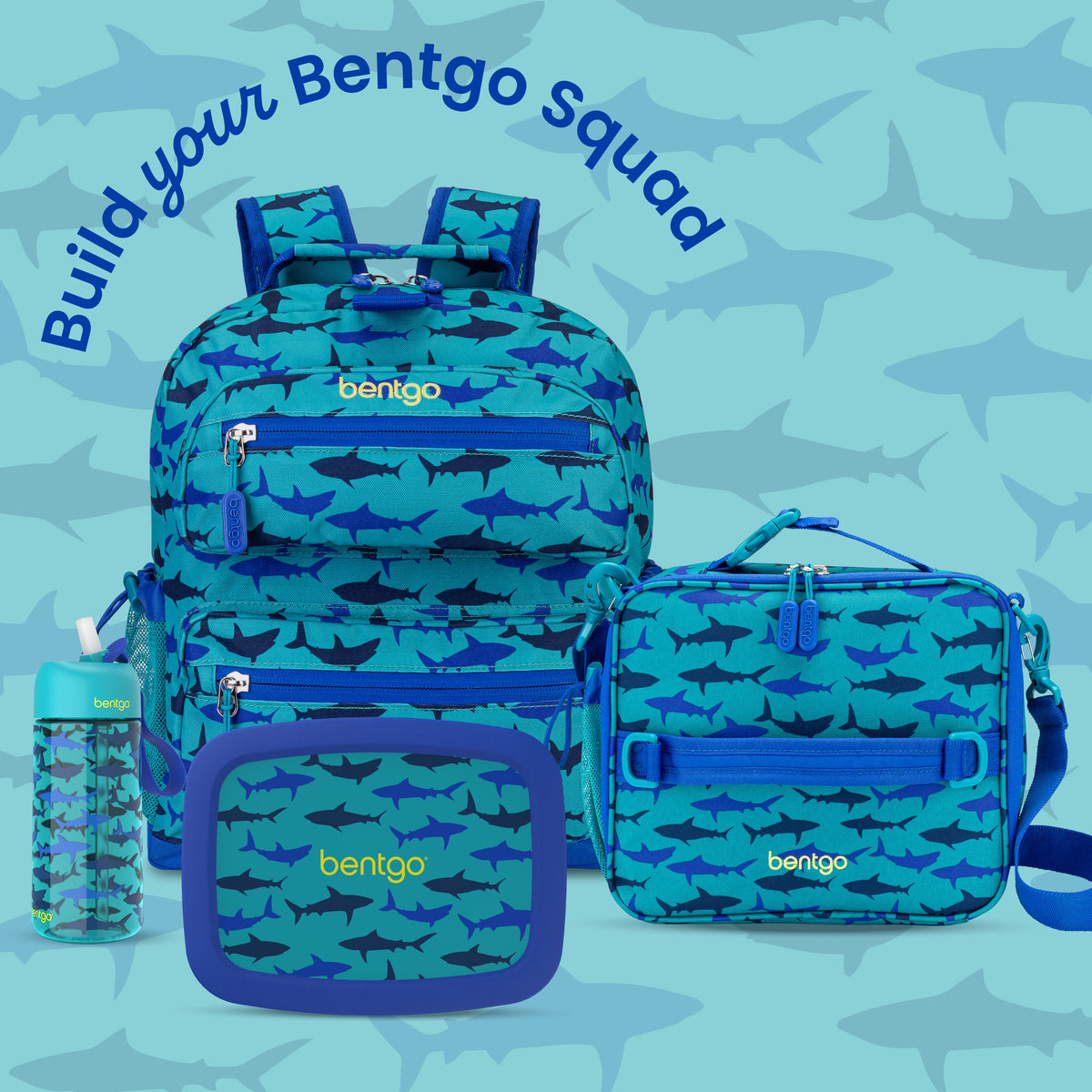 Bentgo® Kids Prints Lunch Bag - Sharks | Build Your Bentgo Squad