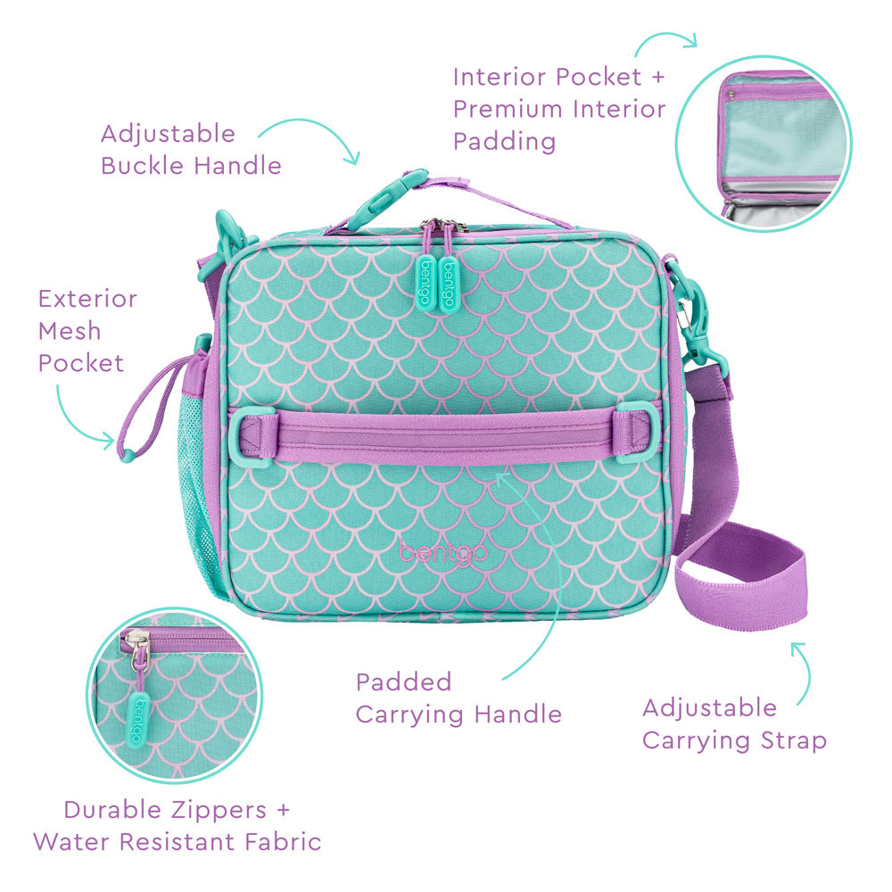 Bentgo® Kids Lunch Box, Bag, & Ice Packs | Mermaid Scales