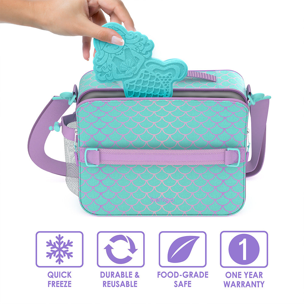 Bentgo® Kids Lunch Box, Bag, & Ice Packs | Mermaids