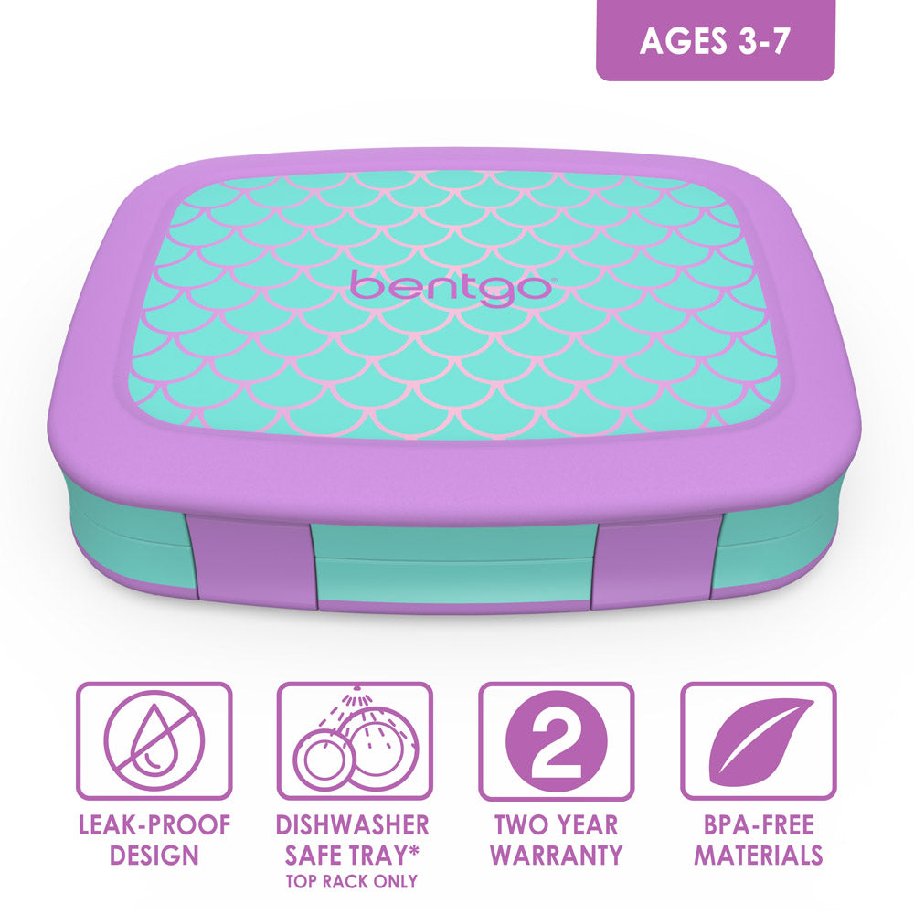 Bentgo® Kids Lunch Box, Bag, & Ice Packs | Mermaid Scales