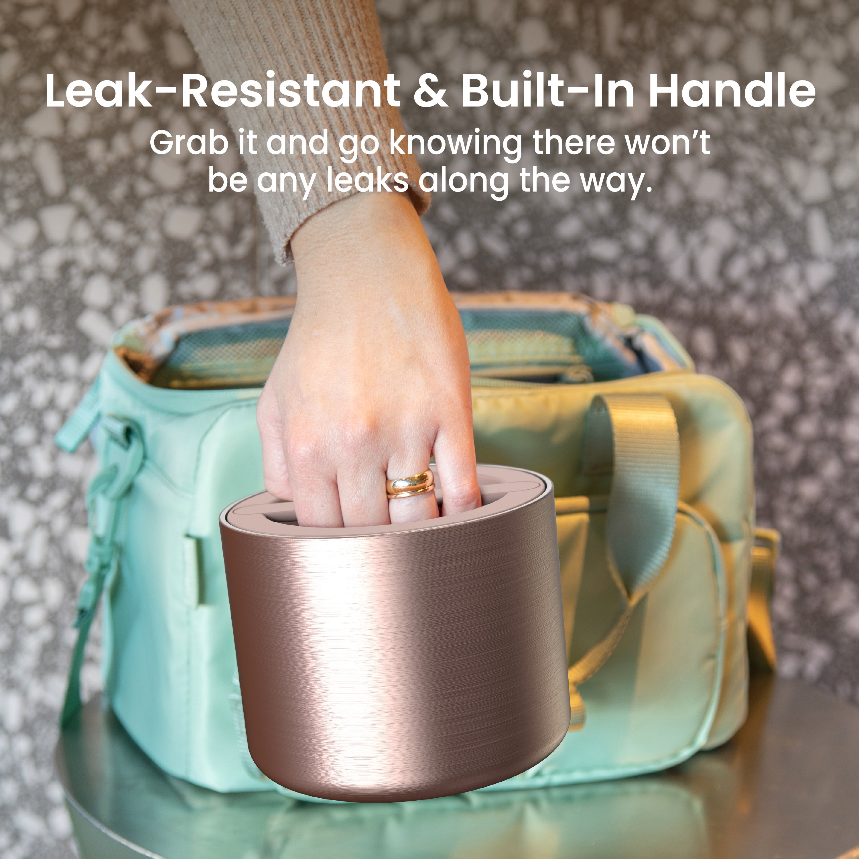 Bentgo® Stainless Steel Insulated Food Container - Rose Gold | Leak-Resistant & Built-In Handle - Grab It And Go Knowing There Won’t Be Any Leaks Along The Way
