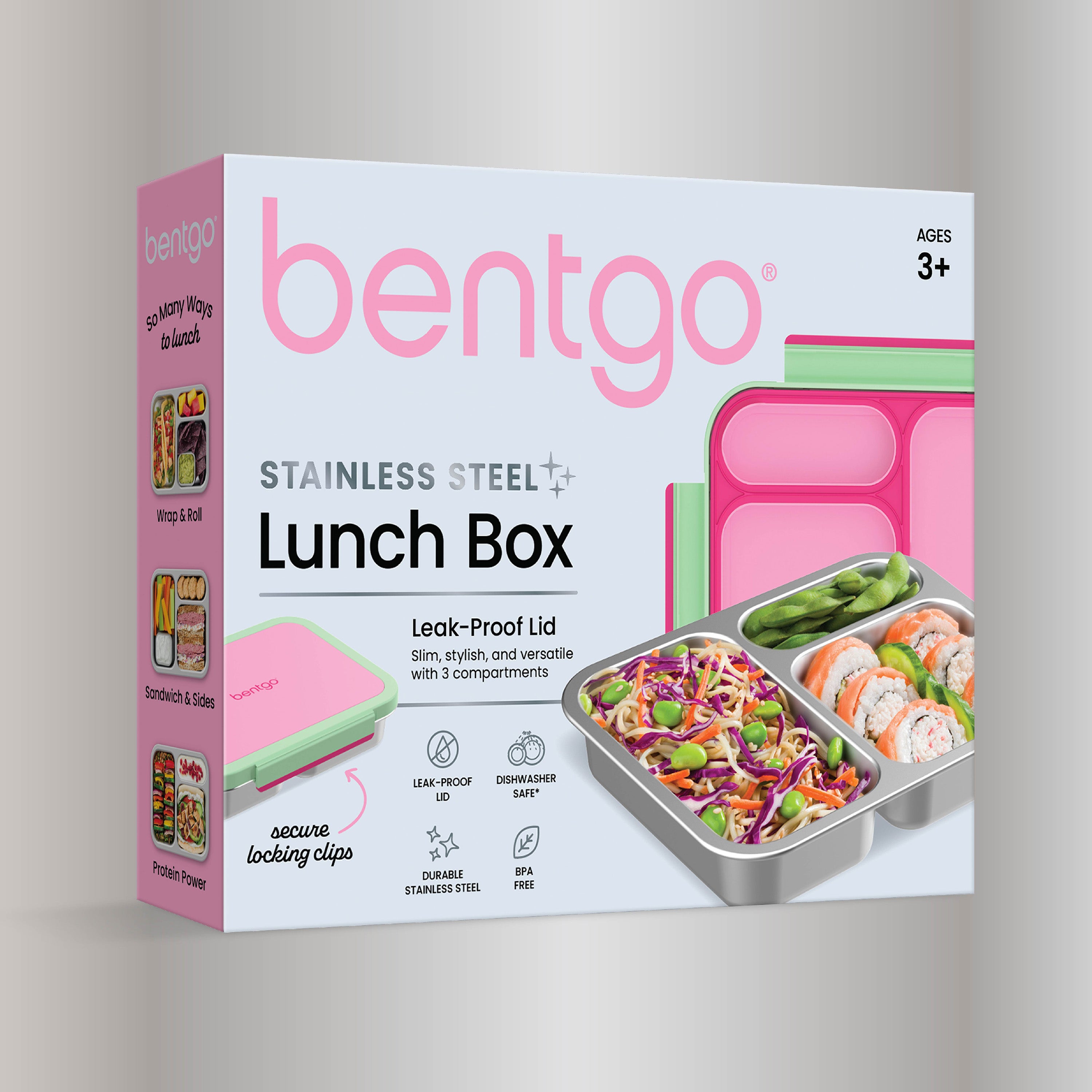 Bentgo Stainless Steel Snack Box - Strawberry | Packaging
