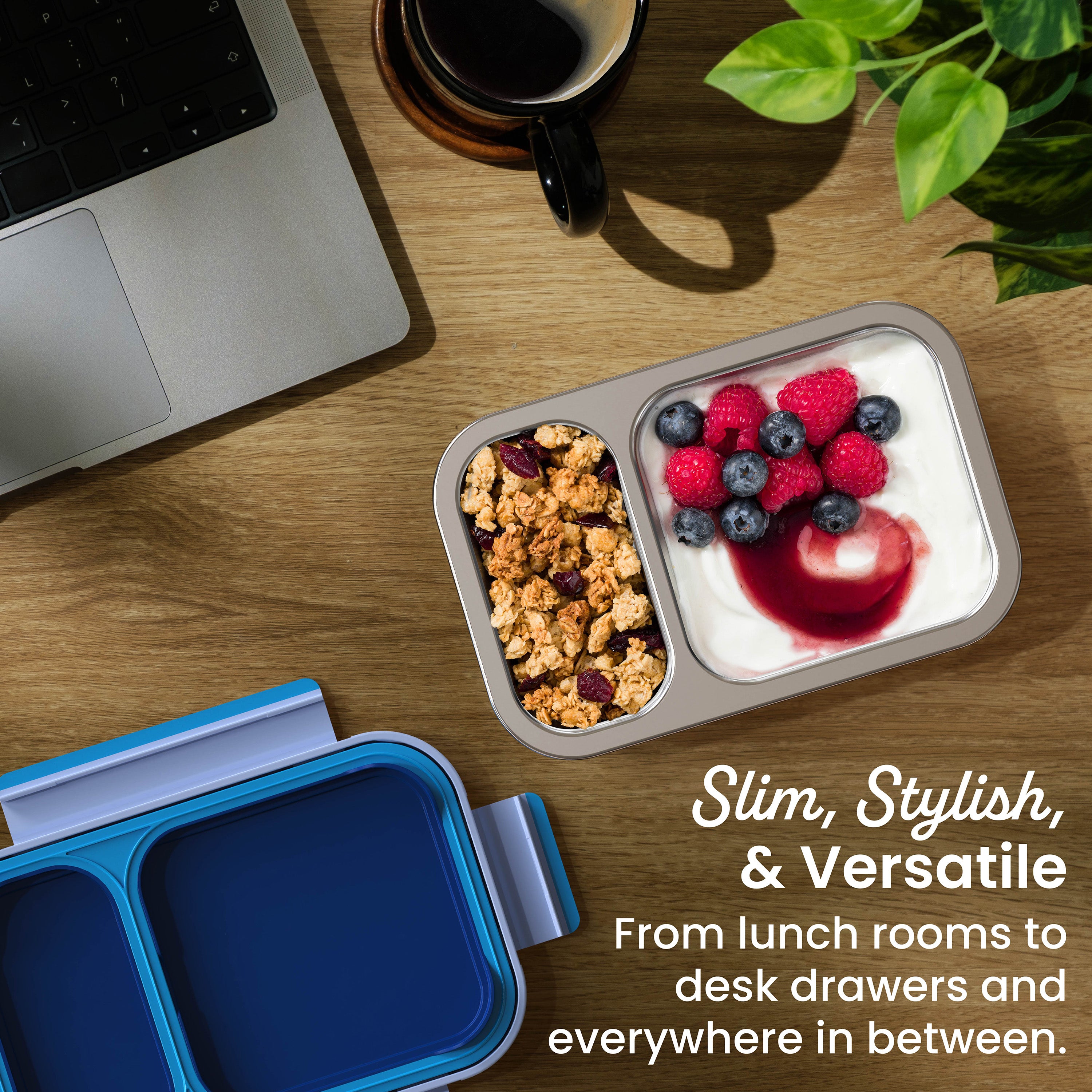 Bentgo Stainless Steel Snack Box - Navy Sky | Slim, Stylish, & Versatile  - From Lunch Rooms To Desk Drawers And Everywhere In Between