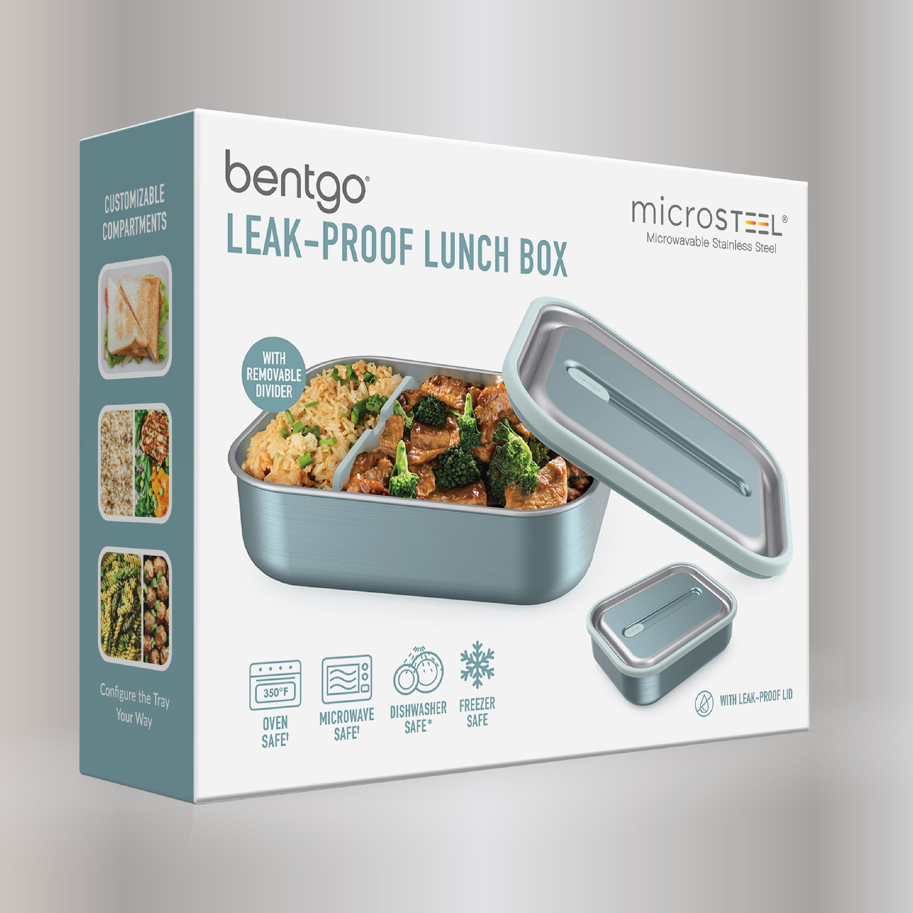 Bentgo® MicroSteel Lunch Box - Aqua | Packaging