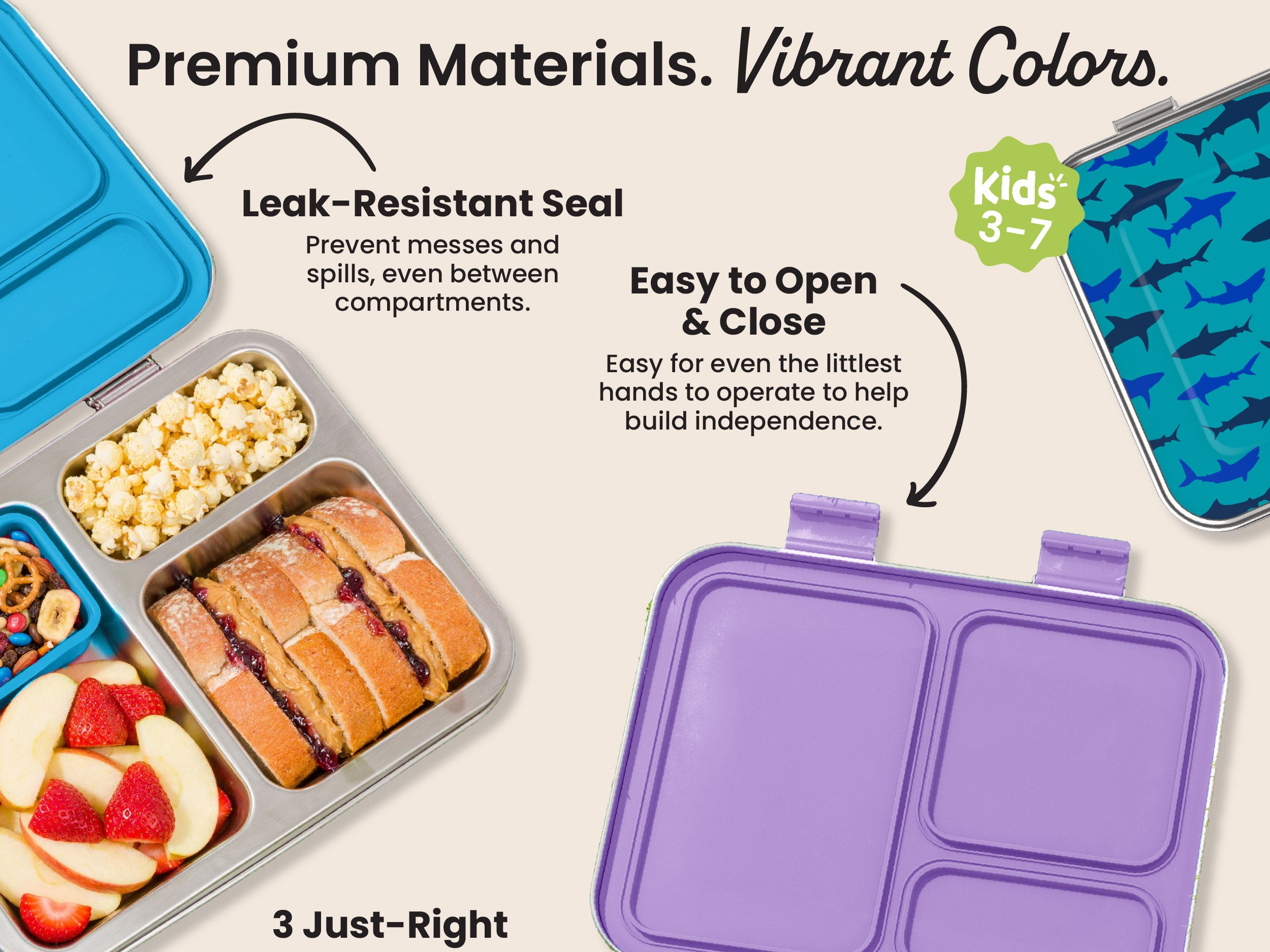 Bentgo® Kids Stainless Steel Prints Lunch Box | Lunch Box For Kids