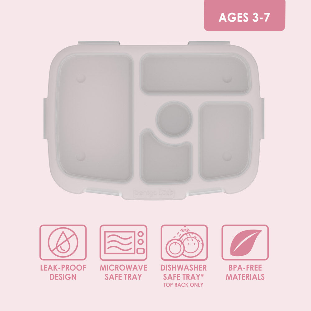 Bentgo® Kids Tray & Cover |  Petal Pink Glitter