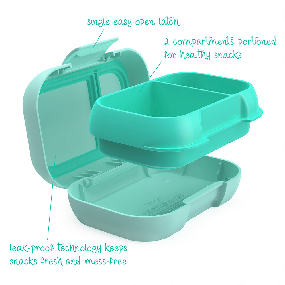 Bentgo BGCHSNK-G Kids Chill Lunch & Snack Box with Removable Ice Pack,  Green/Navy 
