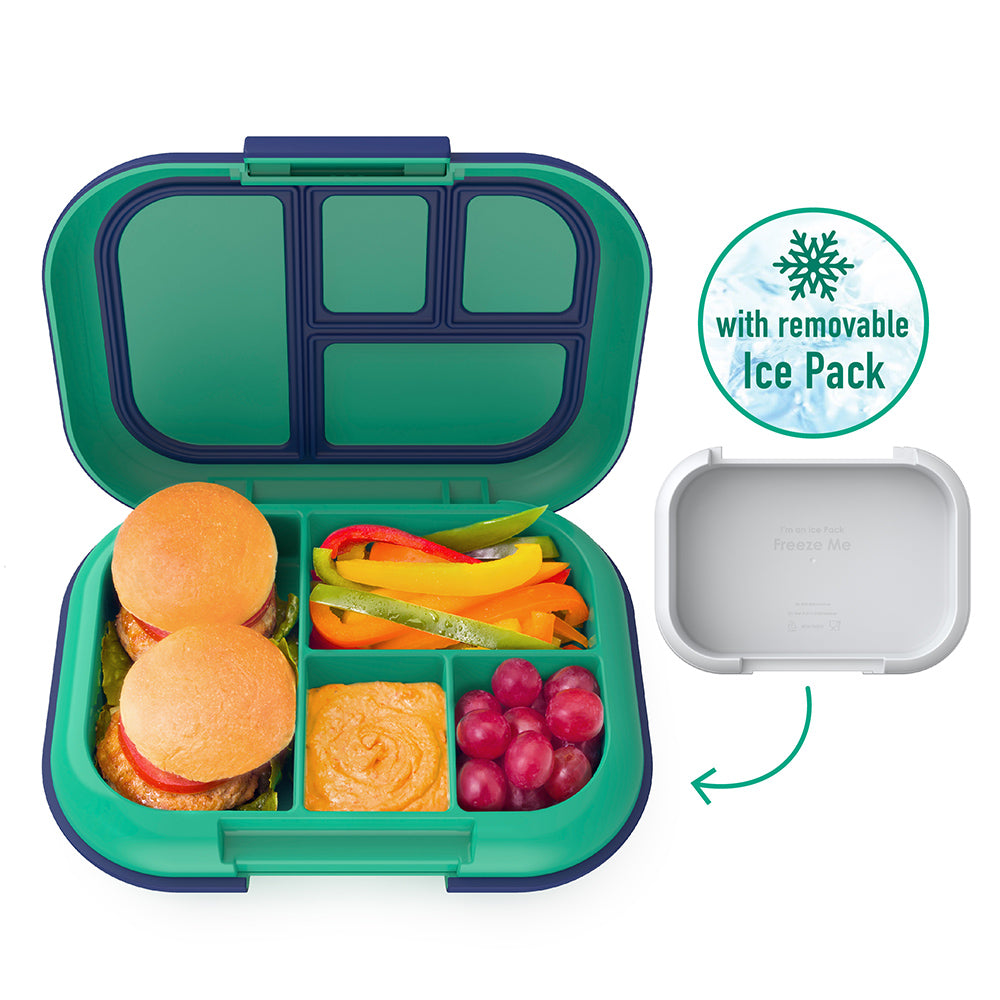 Bentgo Kids Chill Lunch & Snack Box - Green/Navy