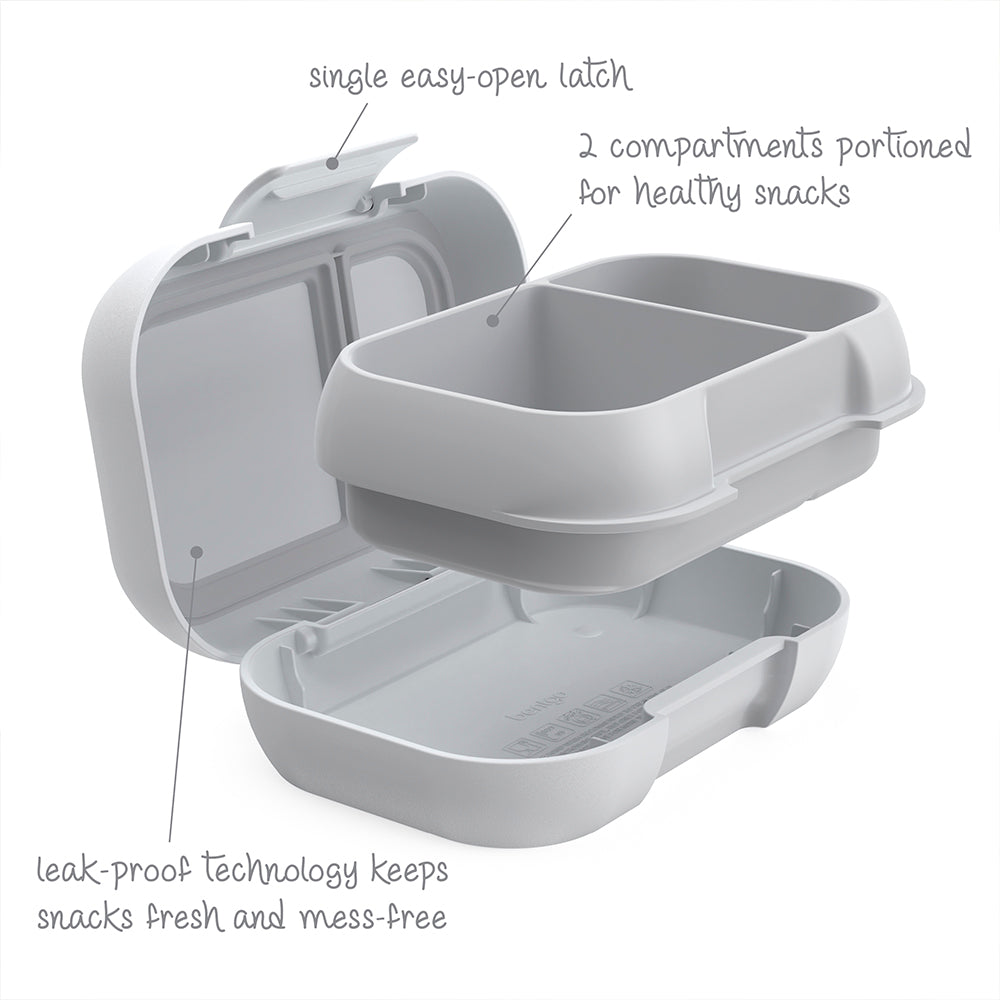 Bentgo Kids' Chill Lunch Box, Bento-Style Solution, 4 Compartments & Removable Ice Pack - Gray
