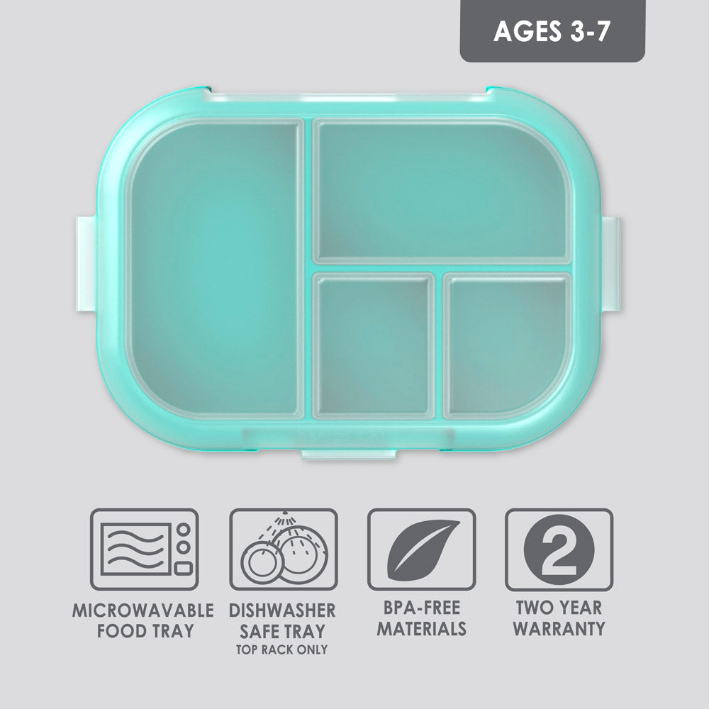 Bentgo® Chill Kids Tray with Transparent Cover - Electric Aqua