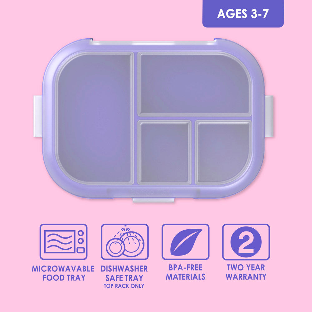 Bentgo Kids Chill Tray with Transparent Cover - Electric Violet