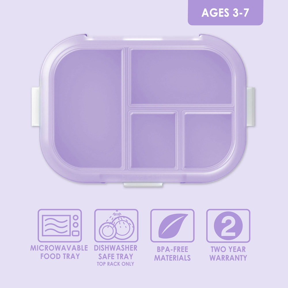Bentgo Kids Chill Tray with Transparent Cover - Purple