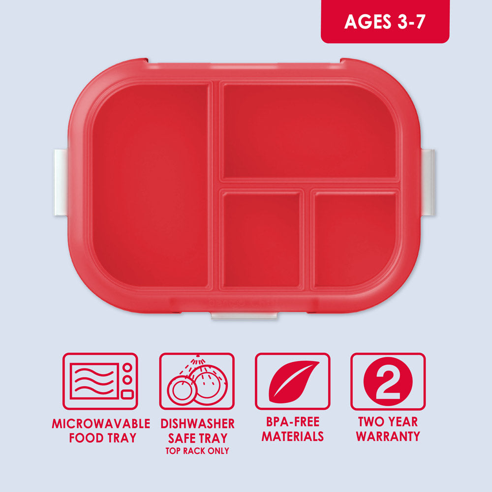 Bentgo® Chill Kids Tray with Transparent Cover - Red/Royal