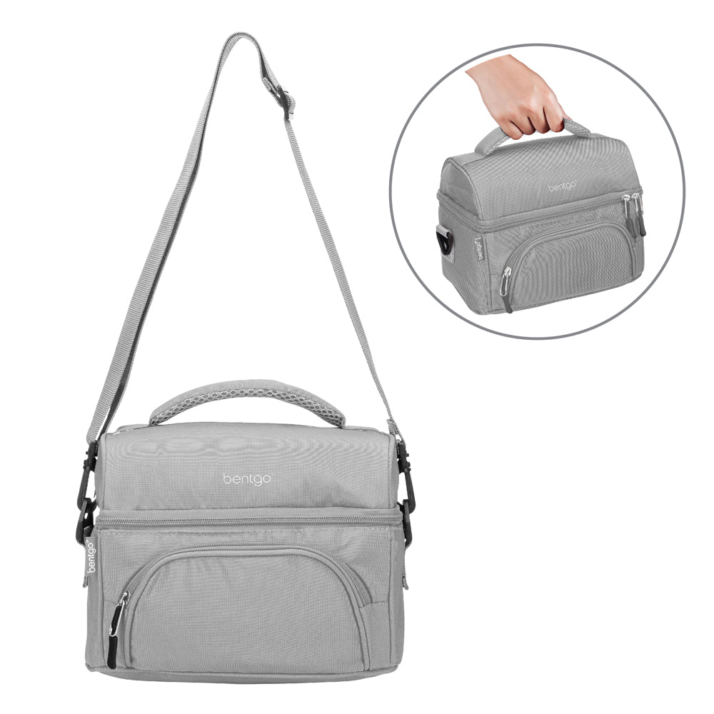 Bentgo Classic Bag (Gray) - Insulated Lunch Bag Keeps Food Cold On