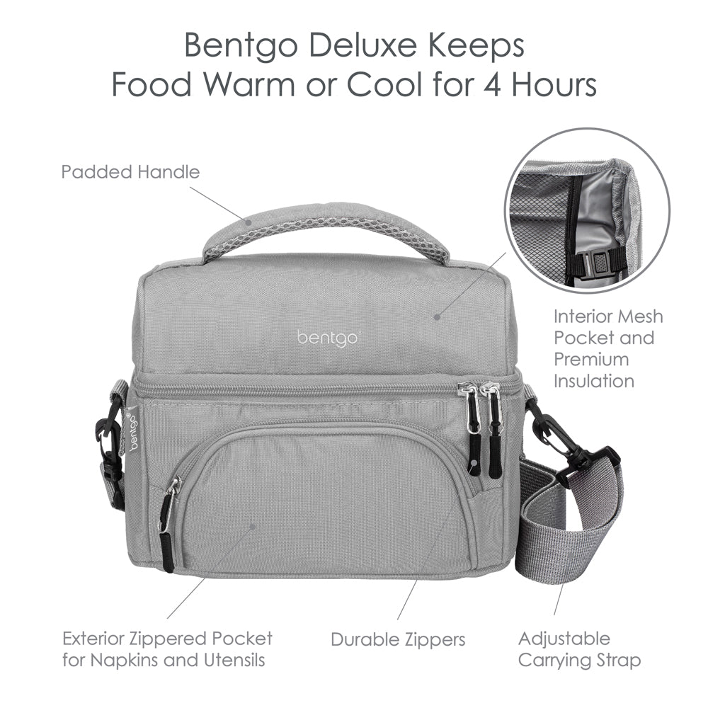 Bentgo Classic Lunch Box & Deluxe Bag - Gray