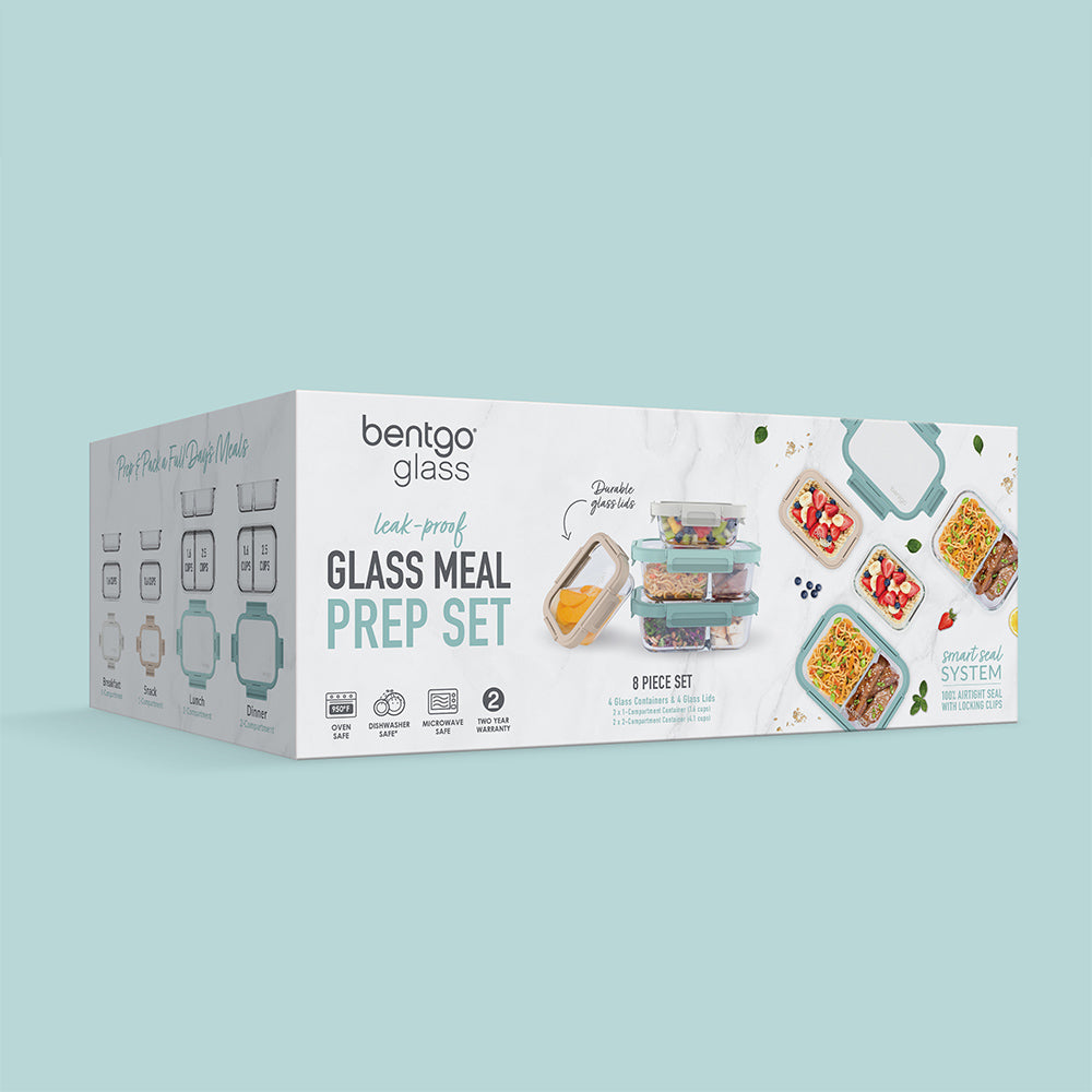 Bentgo® Glass Leak-Proof Meal Prep Set | Coastal