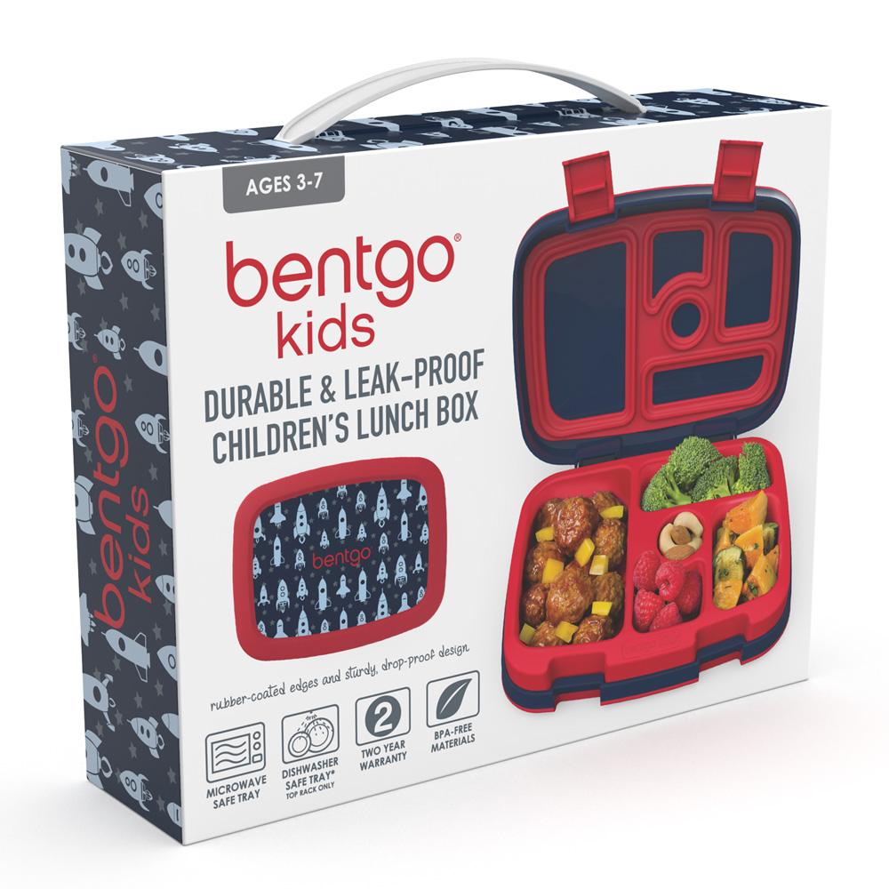 Bentgo Kids Prints Lunch Box Bag & Ice Packs Rockets
