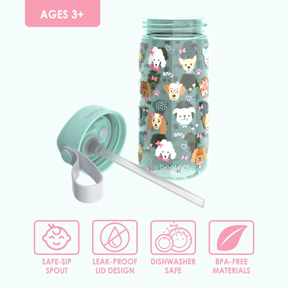 Bentgo® Kids Water Bottle | Puppy Love