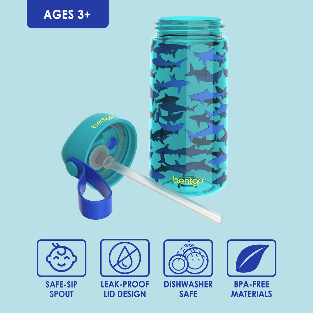 Bentgo® Kids Water Bottle | Sharks