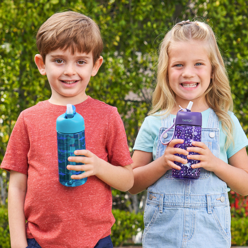 Bentgo Kids Prints Water Bottle 2-Pack - Dino 