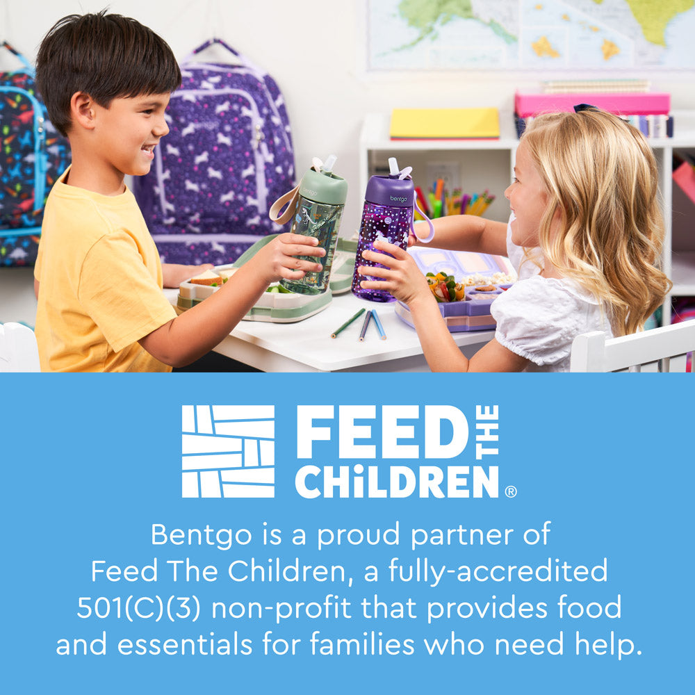 Bentgo® Kids Water Bottle 2-Pack | Rainbows Butterflies/Fairies