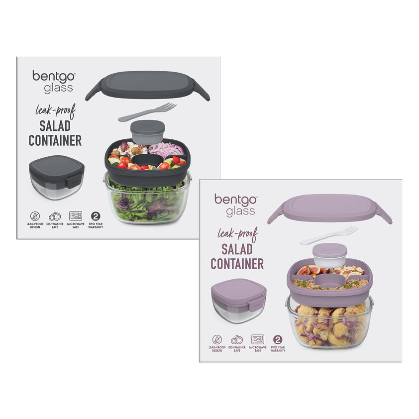 Bentgo® Glass Salad Container 2Pack Glass Salad Bowls