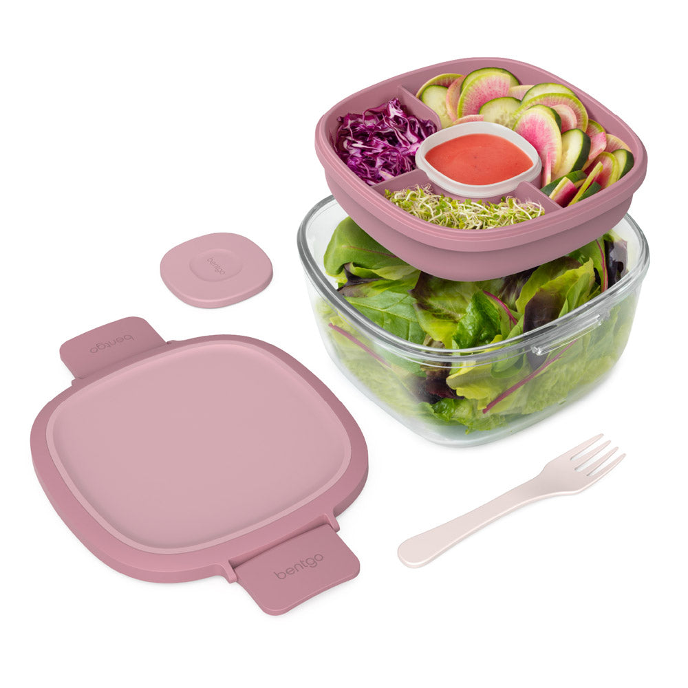 Bentgo Glass Salad Container with Removable Tray on QVC 