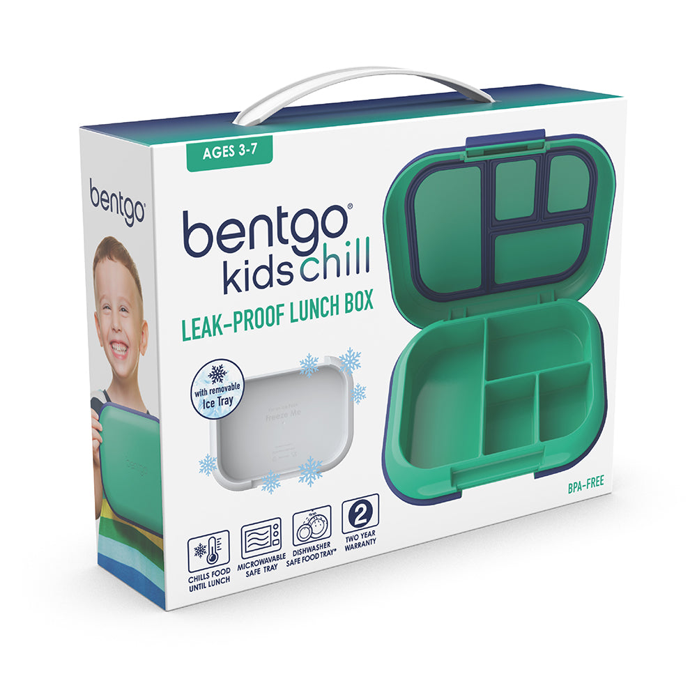 Bentgo Kids Chill Lunch Box (2-Pack) - Green/Navy