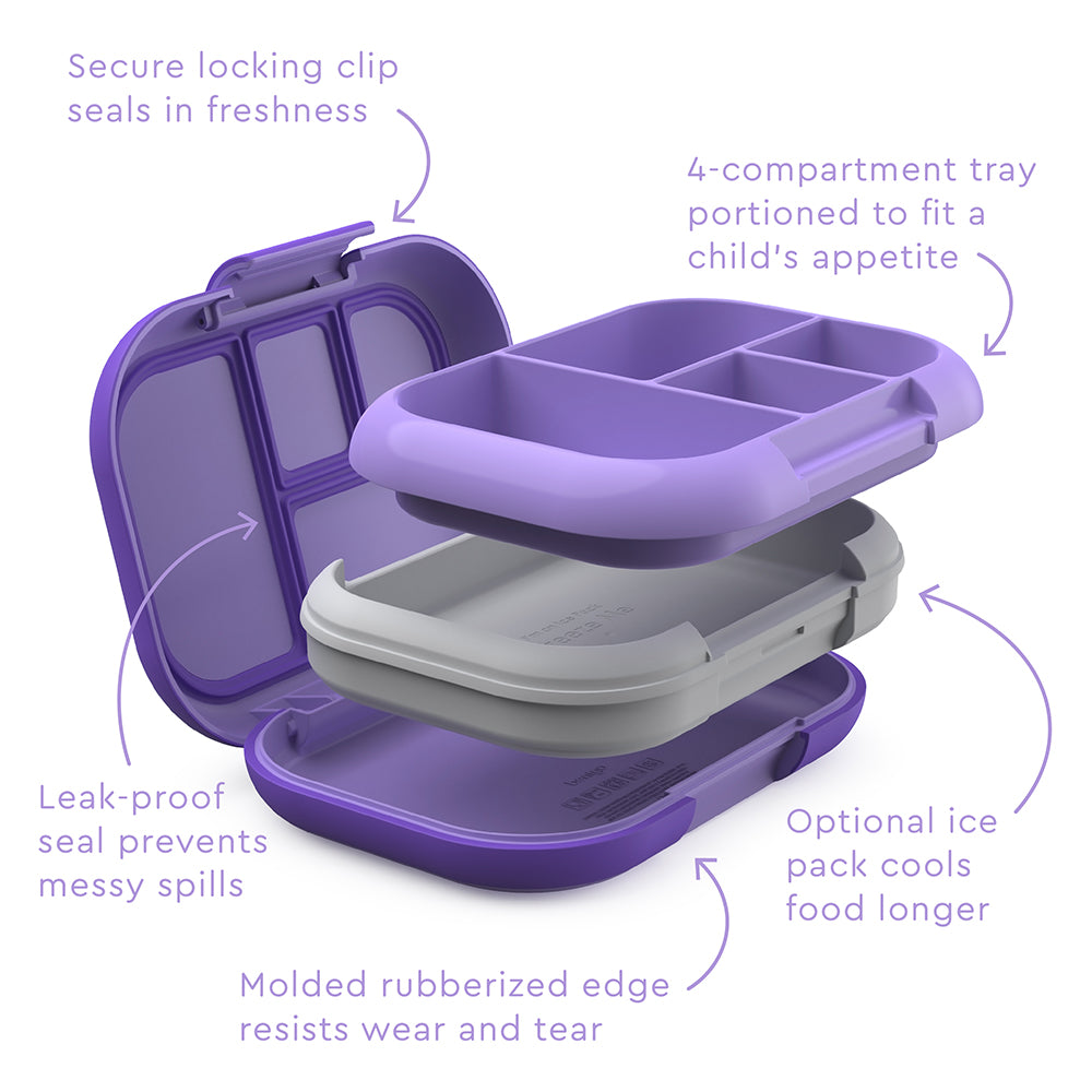 Bentgo Kids Chill Lunch Box (2-Pack)-Purple