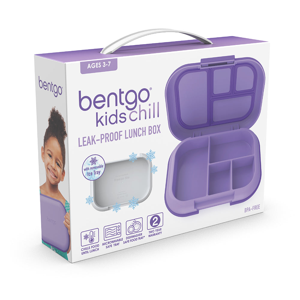 Bentgo Kids Chill Lunch & Snack Box with Removable Ice Pack, Purple