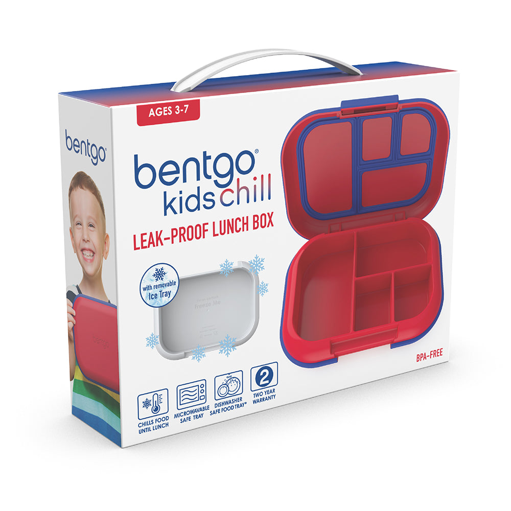 Bentgo Kids Chill Lunch Box (2-Pack)-Red/Royal