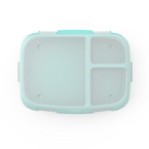 Bentgo Fresh Tray (Aqua) with Transparent Cover - Reusable, BPA-Free, 4-Compartment Meal Prep Container with Built-in Portion