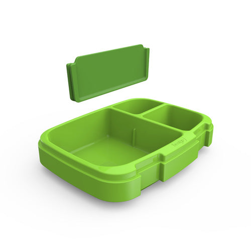 Tupperware lunch box with divider, lime green, to go bread box sandwich,  black 14856