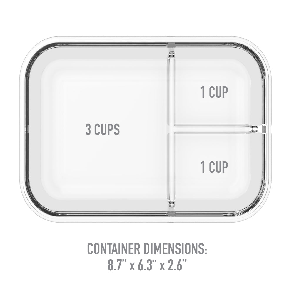 Bentgo 2-Compartment Glass Snack Container - Purple